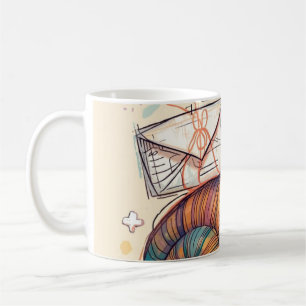 Café Caneca de Correio de Caracol Feliz