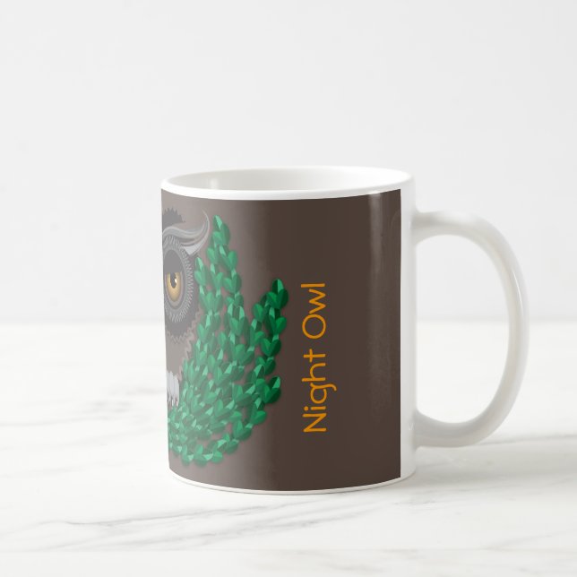 Café Caneca de Coruja Noturna (Direita)