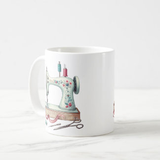 Café Caneca de costura projeto artesanal máquina de cos