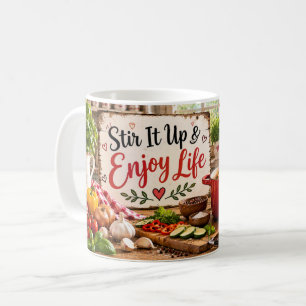 Café Caneca de Cozinha Mexa e Aproveite a Vida