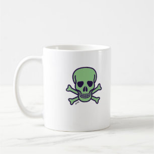 Café Caneca de crânio verde