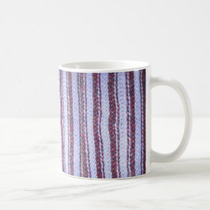 Café Caneca de "crochet" com risca púrpura