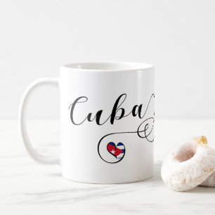 Café Caneca de Cuba do coração, coração de Cuba,