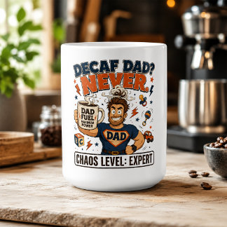 Café Caneca de Decaf Pai Nível de Caos Especialista Pre