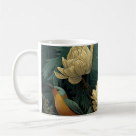 Café Caneca de Denim Botânico Tropical de Tucano Dourad