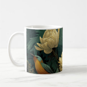 Café Caneca de Denim Botânico Tropical de Tucano Dourad