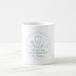 Café Caneca de Dentista Minimalista – Dr. [Nome] Ícone 