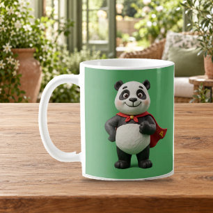 Café Caneca de desenho animado de argila herói Panda Su