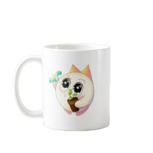 Caneca de desenho animado de gato fofo amante de p