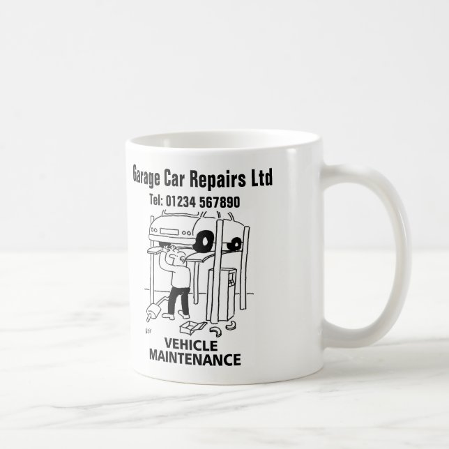 Café Caneca de desenho animado de manutenção de veículo (Direita)