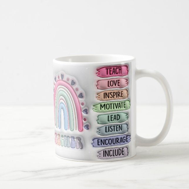 Café Caneca de Design 3d para professores (Direita)