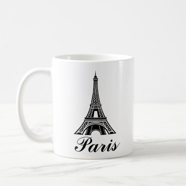 Café Caneca de Design da Torre Eiffel de Paris (Esquerda)