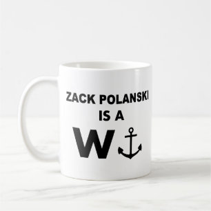 Café Caneca de design de âncora Zack Polanski engraçada