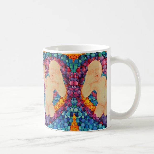 Café caneca de design de arte de bolhas (Direita)