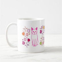 caneca de design de gato