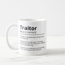 Caneca de despedida engraçada do traidor personali