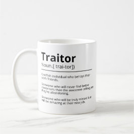 Café Caneca de despedida engraçada do traidor personali