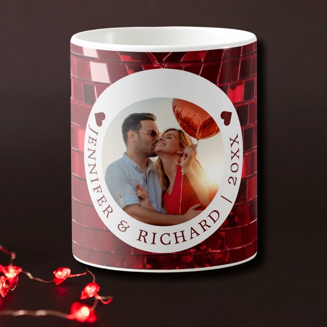 Café Caneca de Dia de os namorados Personalizada Codifi (Cherry Coded Personalized Valentine's Day Mug)