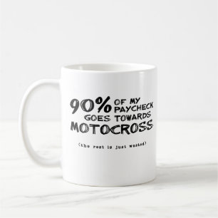 Café Caneca de Dinheiro Desperdiçado Moto Motocross