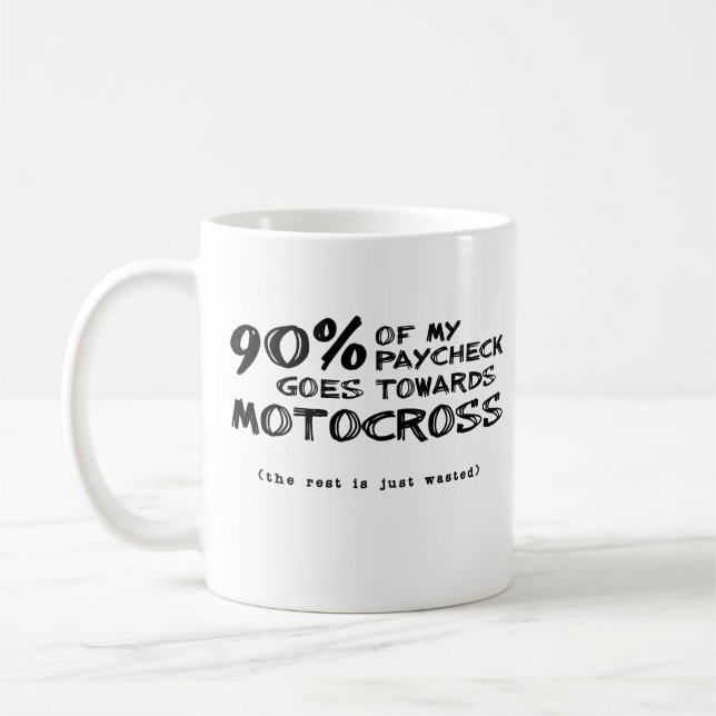 Café Caneca de Dinheiro Desperdiçado Moto Motocross (Esquerda)