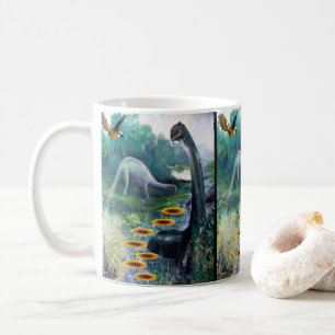 Café caneca de dinossauro