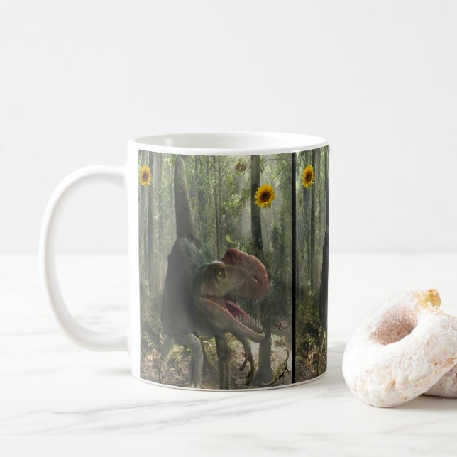 Café caneca de dinossauro (Com Donut)