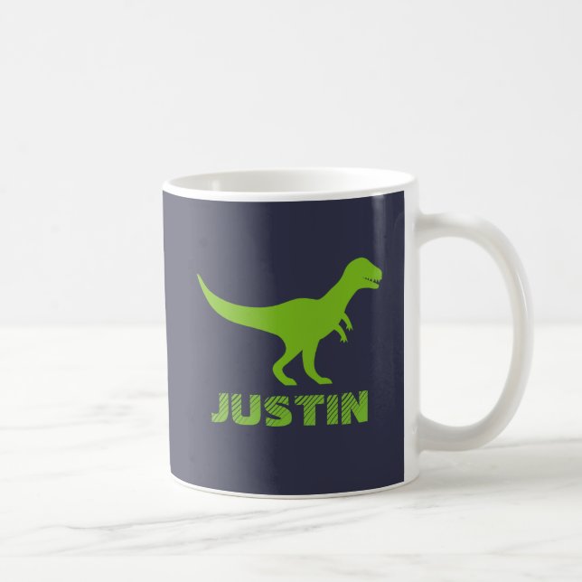 Café Caneca de dinossauro T Rex personalizada com o nom (Direita)