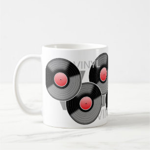 Café Caneca de Disco de Vinil Clássico