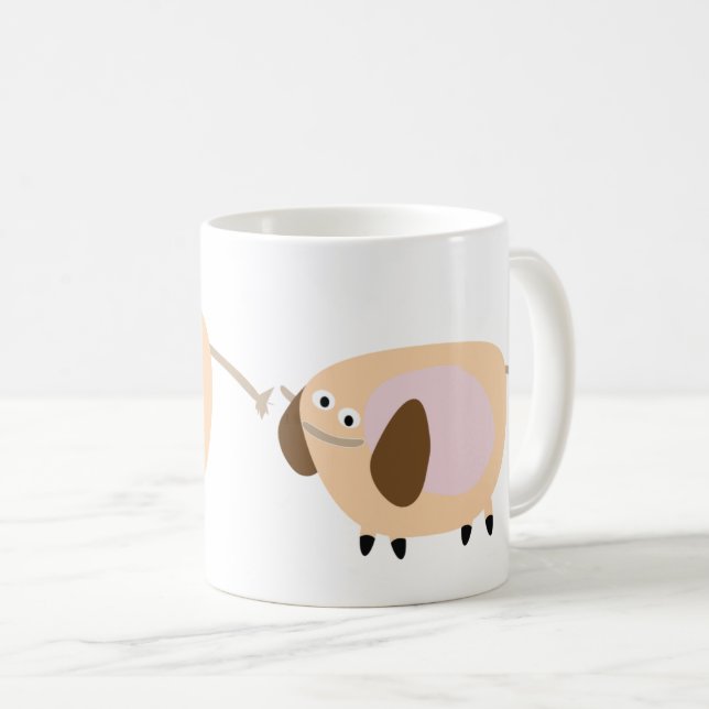 Café caneca de dois elefantes (Frente Esquerda)
