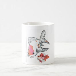 Café Caneca de dois peixes dourados