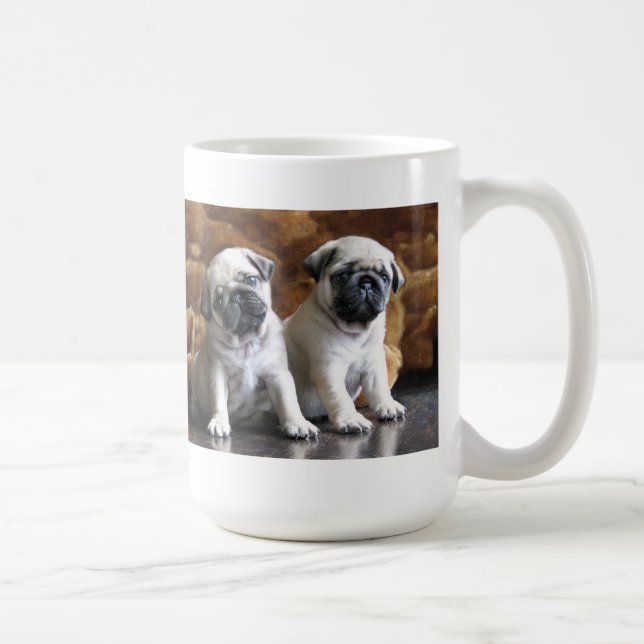 Café Caneca de dois Pugs (Direita)