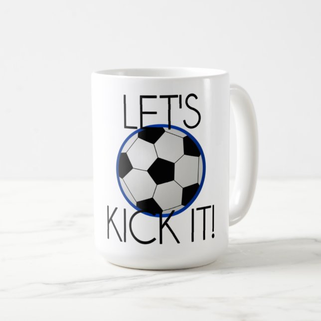 Café Caneca De Dois Tom De Futebol (Frente Esquerda)