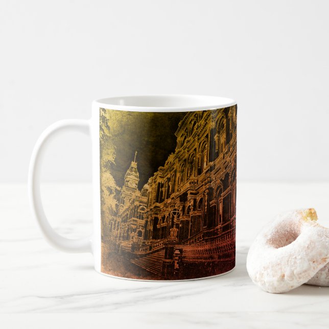 Café Caneca de duas cores 444ml (Com Donut)