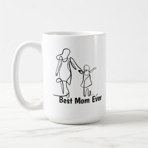 Café Caneca de Duas Cores Melhor Mãe do Mundo, 450 ml