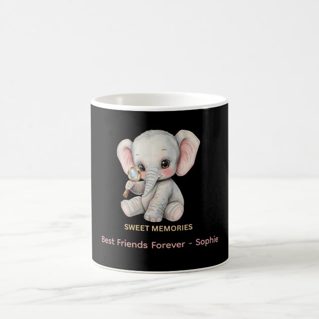 Café Caneca de Elefante de Memórias Doces Personalizada (Centro)