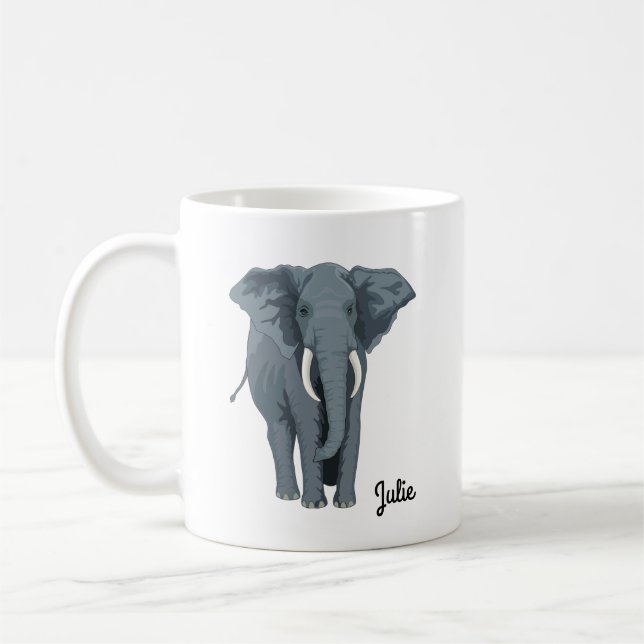 Café Caneca de Elefante Personalizada (Esquerda)