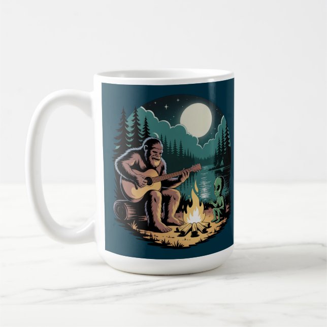 Café Caneca de Encontro Paranormal Bigfoot Alien OVNI C (Esquerda)