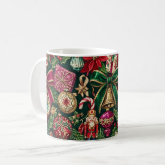 Café Caneca de Enfeite de Natal Antigo