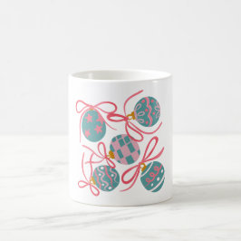 Café Caneca de enfeite de Natal Pastel