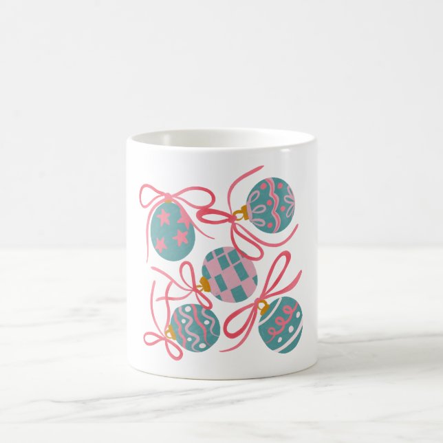 Café Caneca de enfeite de Natal Pastel (Centro)