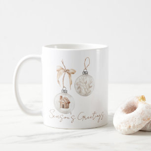 Café Caneca de Enfeites de Natal Minimalistas Modernos