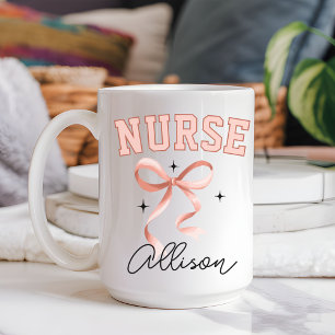 Café Caneca de Enfermeira Coquete Rosa, Presente de Gra