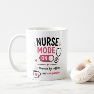Café Caneca de Enfermeira Engraçada Modo Enfermeira Ati