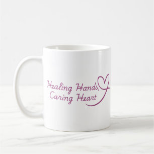 Café Caneca de Enfermeira Mãos que Curam Coração Carinh