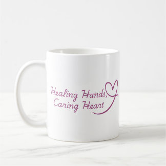 Café Caneca de Enfermeira Mãos que Curam Coração Carinh