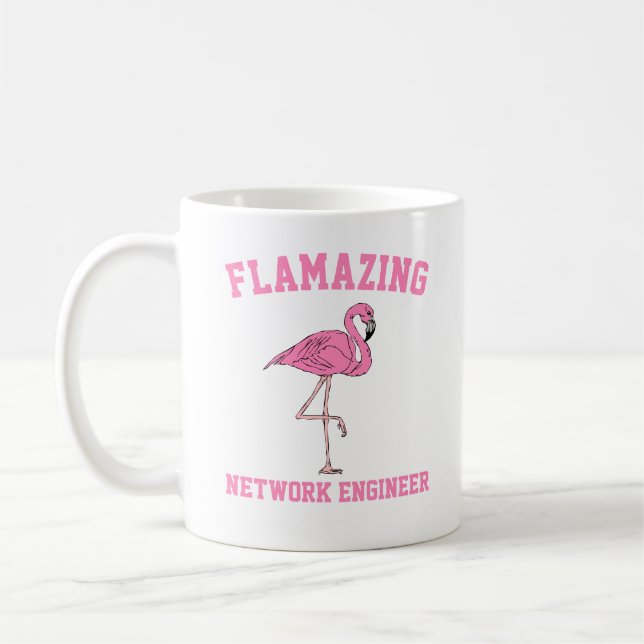 Café Caneca de Engenheiro de Rede Flamazing (Esquerda)