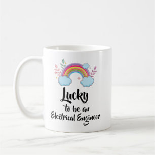 Café Caneca de Engenheiro Elétrico Sortudo
