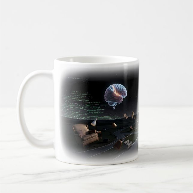 Café Caneca de Equilíbrio Mental Além da Divisão Digita (Esquerda)