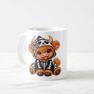 Café Caneca de Esqueleto de Vaca das Terras Altas de Ha