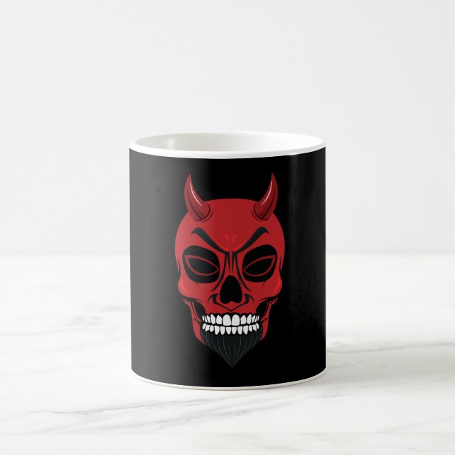 Café Caneca de esqueleto do demónio do crânio do diabo (Centro)